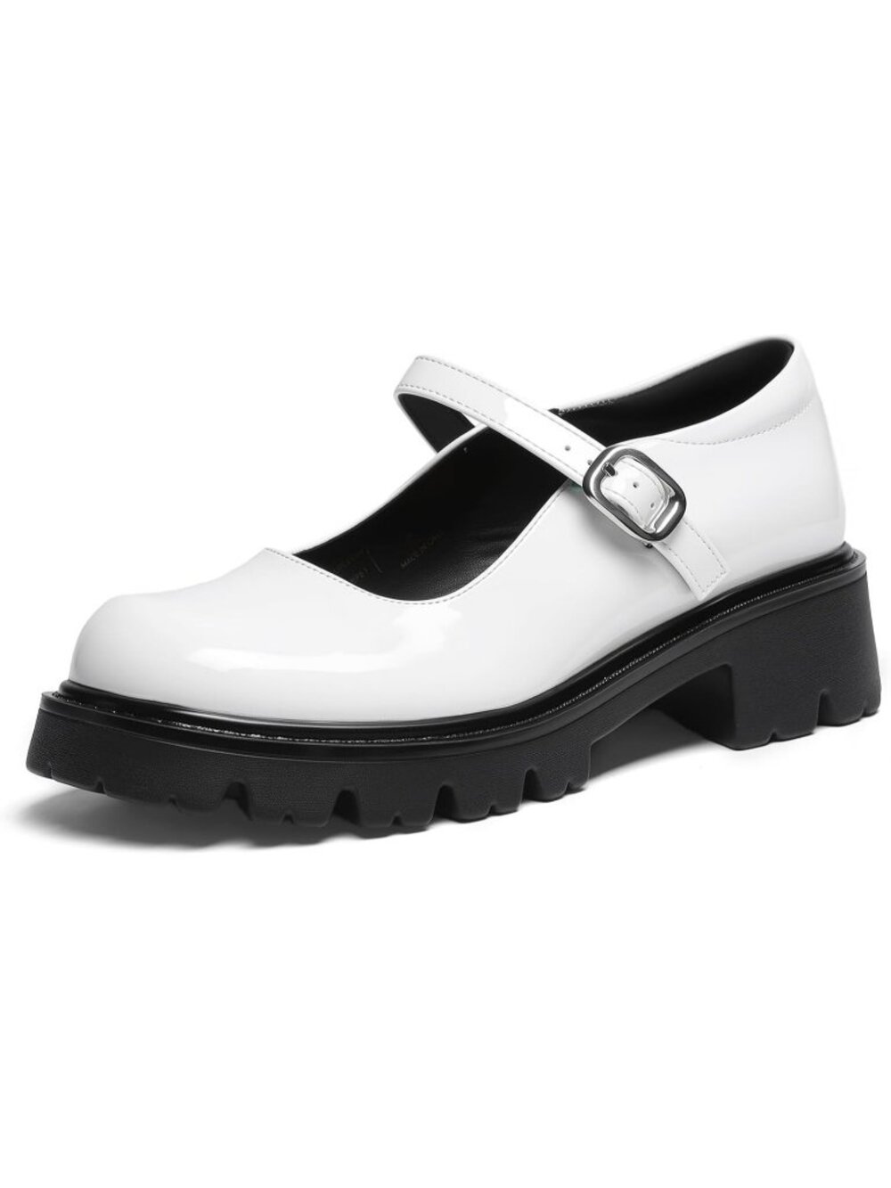 Dream Pairs Women's White Mary Jane Platform Pumps Chunky Block Heel Shoes